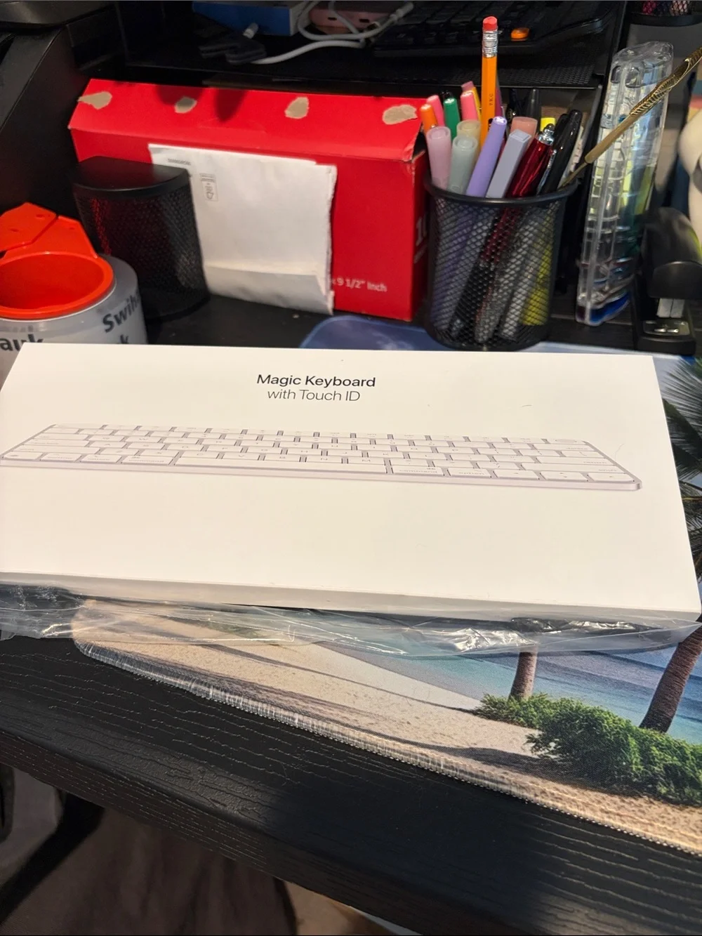 Black keyboard lift with Protective non slip on bottom. Small keyboard only.